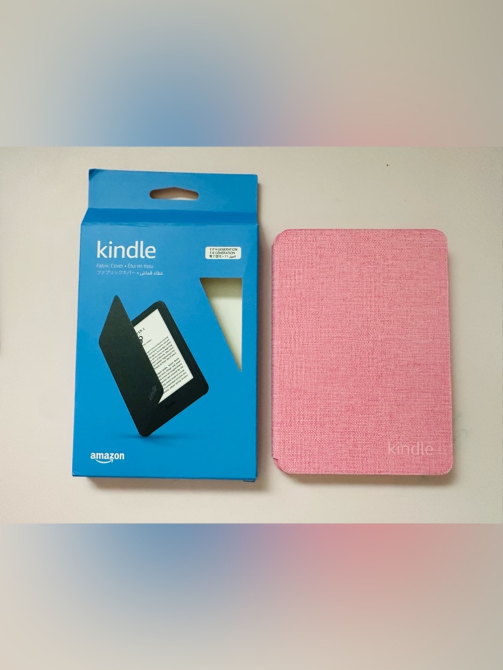 11th Gen- Kindle Fabric Cover Case in Pink - Amazon Kindle Compatible